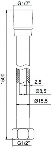 Душевой шланг IDDIS A50711 1.5