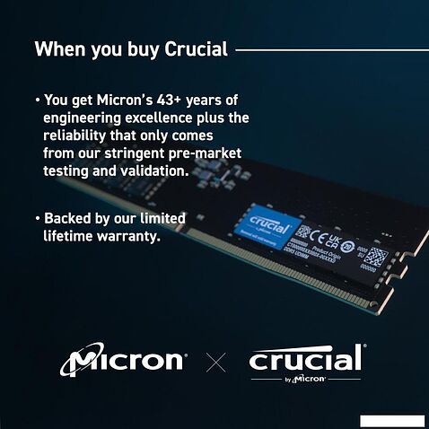 Оперативная память Crucial 8ГБ DDR5 5600 МГц CT8G56C46U5
