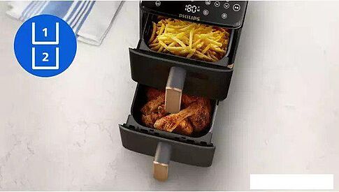 Аэрогриль (аэрофритюрница) Philips Ovi Stacked Dual Basket NA462/70