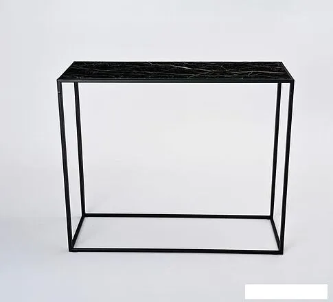 Консольный стол RasGar Грация Лайт (черный/черный мрамор)