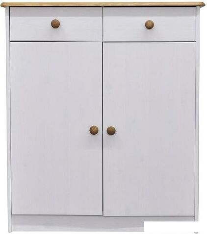 Комод Диприз Ром 2 двери 2 ящика Д 1349.1 (белый воск/антик)