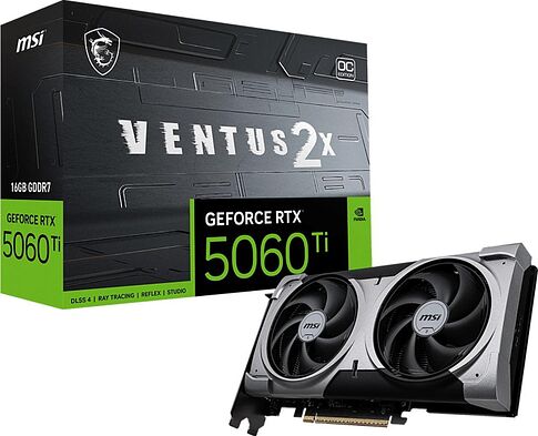 Видеокарта MSI GeForce RTX 5060 Ti 16G Ventus 2X Plus OC