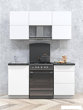 Готовая кухня Интерлиния Мила Матте 1.6 Б (белый/белый/кастилло темный)