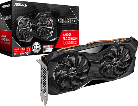 Видеокарта ASRock Radeon RX 6700 XT Challenger D 12GB GDDR6 OC RX6700XT CLD 12GO