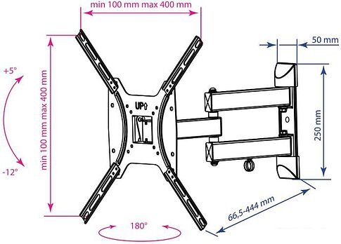 Кронштейн Kromax DIX-24 (черный)