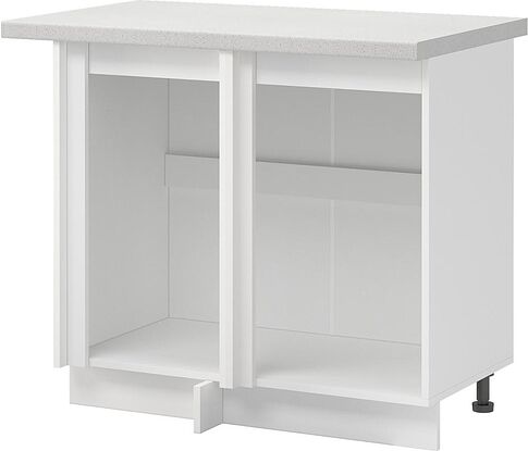 Шкаф напольный Mio Tesoro Пасадена ШНУ 1000-М (белый/белый бриллиант)