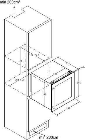 Винный шкаф Weissgauff WWCI-36 DB Dual Zone