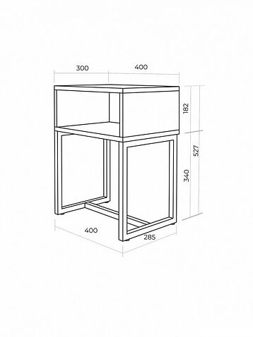 Тумба MONOFIX С металлическими опорами (дуб сонома/черный)
