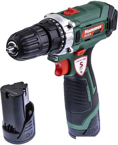 Дрель-шуруповерт Hammer ACD12/2CS (с 2-мя АКБ, кейс)