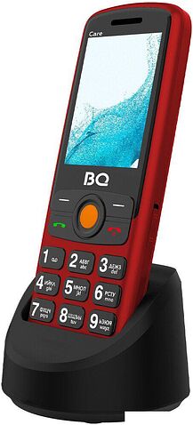 Кнопочный телефон BQ 2459 Care (красный)