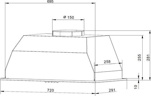 Кухонная вытяжка Weissgauff BOX 1200-72 IX