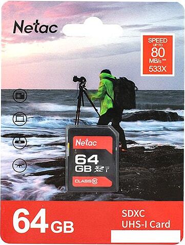 Карта памяти Netac P600 64GB NT02P600STN-064G-R