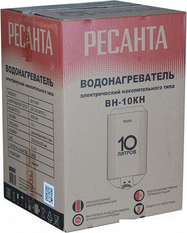 Накопительный электрический водонагреватель Ресанта ВН-10КН