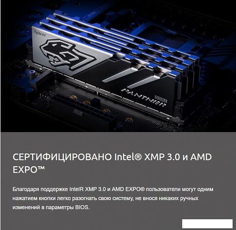Оперативная память Apacer Panther 2x16ГБ DDR5 6000 МГц AH5U32G60C5127BAA-2