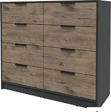 Комод Интерлиния Концепт КТ-К117 (дуб веллингтон/антрацит)