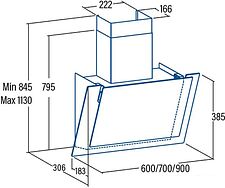 Кухонная вытяжка CATA AG6-A600 XGBK Кухонная вытяжка CATA AG6-A600 XGBK
