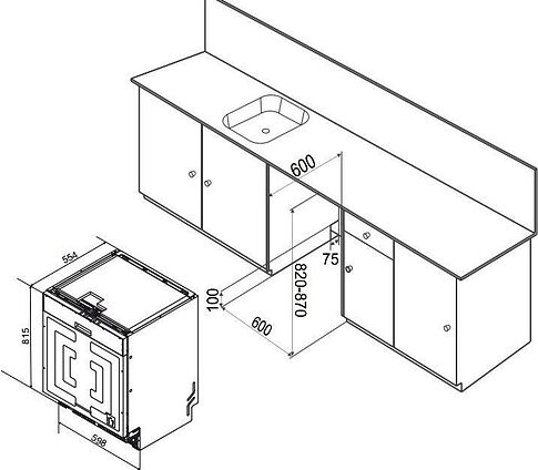 Встраиваемая посудомоечная машина Weissgauff BDW 6038 D Autoopen