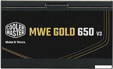 Блок питания Cooler Master MWE Gold 650 V3 ATX 3.1 Non-Modular MPE-6502-ACAAG-3BEU