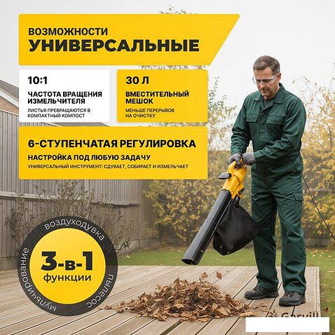 Ручная воздуходувка Garvill WD1355A