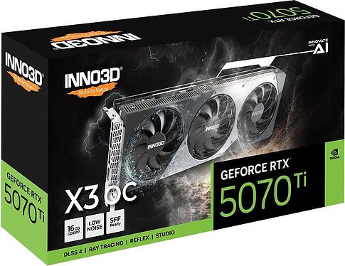 Видеокарта Inno3D GeForce RTX 5070 Ti X3 OC N507T3-16D7X-176068N