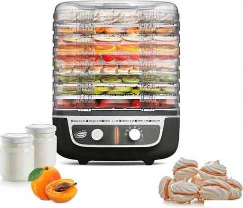 Сушилка для овощей и фруктов Великие Реки Волга-9 (черный/белый)