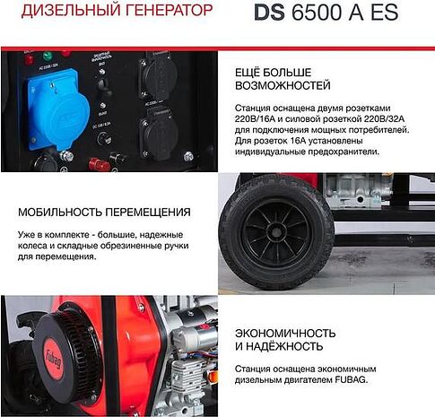 Дизельный генератор Fubag DS 6500 A ES