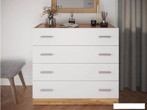 Комод НК-Мебель Fresco КМ-100N 72518529 (белый/дуб вотан)