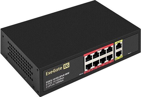 Неуправляемый коммутатор ExeGate EDES-1010D.8PoE-96W
