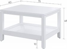 Журнальный столик Лузалес Кодзув 75x60x49 (белый)
