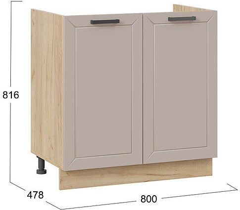 Шкаф напольный Трия Лорас 1Н8М (дуб крафт золотой/холст латте)