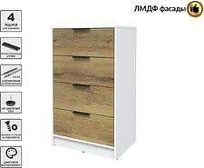 Комод Интерлиния Концепт КТ-К60 Глосс (белый платинум/дуб вотан)