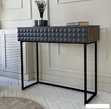 Консольный стол Shtabe Simple 7011 эко (графит/дуб веллингтон/черный)