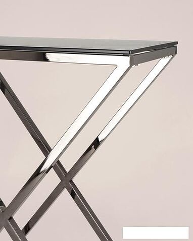 Консольный стол Stool Group Инсигния 115x30 ECST-026-BG-SK (стекло Smoke/сталь темный хром)