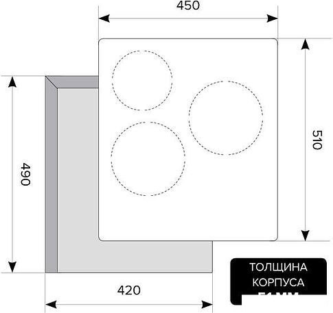Варочная панель LEX EVI 430 BL
