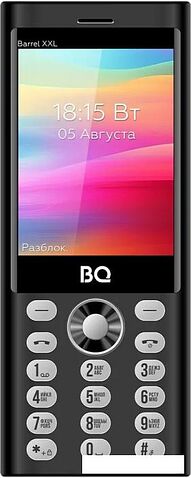 Кнопочный телефон BQ BQ-3598 Barrel XXL (черный/серебристый)