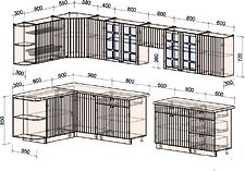 Готовая кухня Интерлиния Берес 1.5x2.5 правая (дуб лазурный/дуб серый/серый каспий) Готовая кухня Интерлиния Берес 1.5x2.5 правая (дуб лазурный/дуб серый/серый каспий)