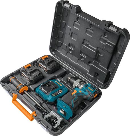 Ударная дрель-шуруповерт Bort BAB-21Ix2Li-XDK 93414943 (с 2-мя АКБ, кейс)