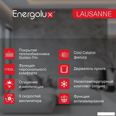 Кондиционер Energolux Lausanne SAS18AR1-A/SAU18AR1-A