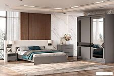 Комод Mio Tesoro Камелия 1К 3 ящика (графит серый)