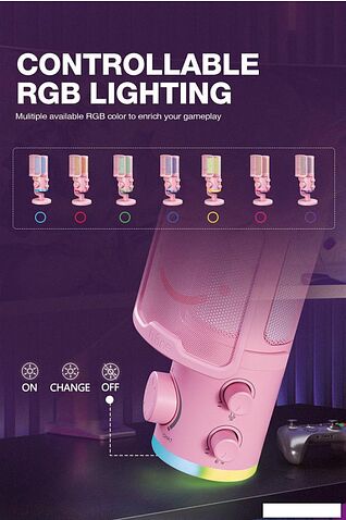 Проводной микрофон FIFINE TAM6 (розовый)