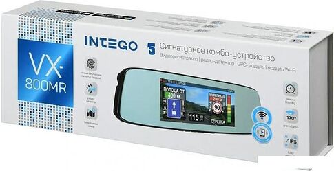 Видеорегистратор для авто Intego VX-800MR с радар-детектором, GPS модулем и картой памяти 32GB