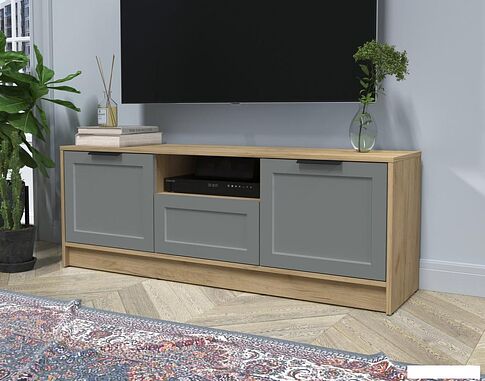 Тумба Интерлиния ТВ Концепт Тренд КТ-ТВ3-50 (дуб золотой/серый)