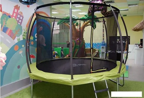 Батут Atlas Sport 312 см - 10ft Master (с лестницей, зеленый)