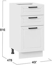 Шкаф напольный Трия Лорас 1Н4Я3 (белый/холст белый) Шкаф напольный Трия Лорас 1Н4Я3 (белый/холст белый)