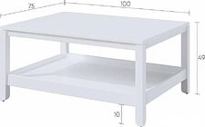 Журнальный столик Лузалес Кодзув 100x75x49 (белый)