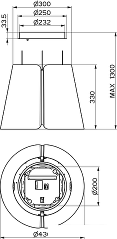 Кухонная вытяжка Faber Beat DB Matt F45 345.0612.340