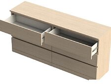 Комод Mio Tesoro Варма 6D (дуб беленый)