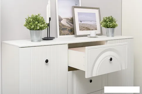 Комод Mobi Валенсия 13.309 (белый РЕ шагрень-белый шагрень ПВХ)