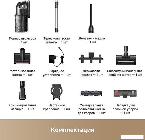 Пылесос Trouver Cordless Vacuum Cleaner G70 Detect V2515 (евровилка, черный)