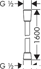 Душевой шланг Hansgrohe Comfortflex 28168000